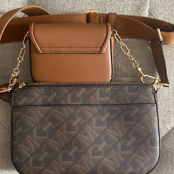 EUC Michael Kors Tan and Brown Crossbody Bag 2 in 1 bag.  Parker Large Empire - Picture 11 of 11